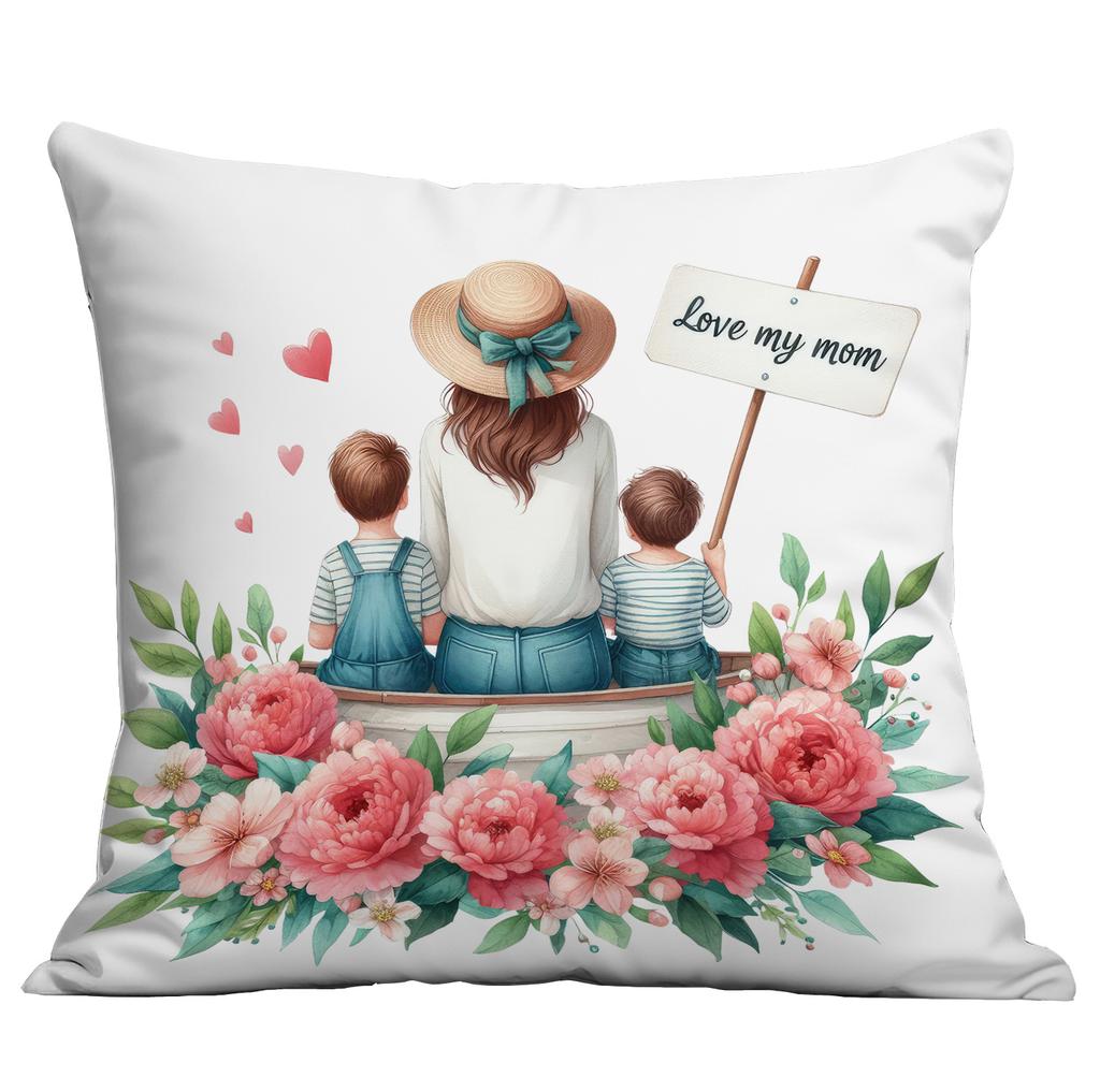 Ny Morsdag Blomma Kuddfodral Festlig Hem Vardagsrum Soffa Kudde Kuddfodral Dekoration