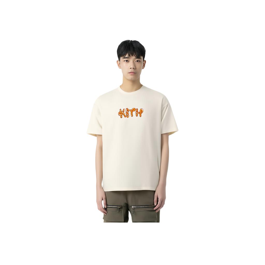 Kith Treats Series Ss24 Letter Print Crew Neck Casual Pullover Short Sleeve T-Shirt Unisex T-Shirt Khaki KHT030126-102