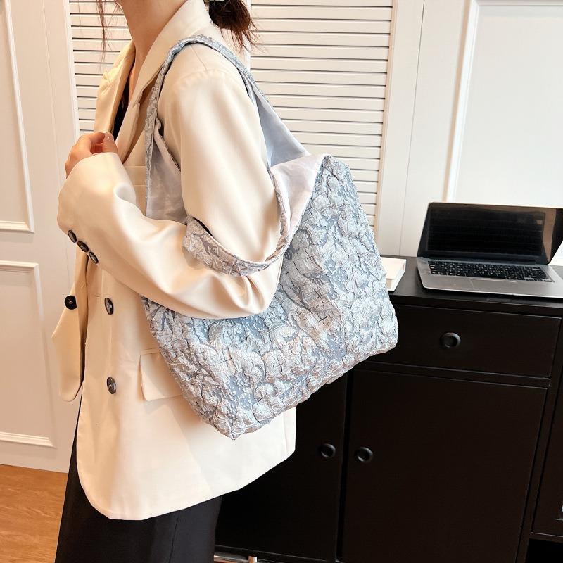 Neue modische und vielseitige Damen-Umhängetasche Muster Handheld Unterarmtasche einfacher Retro-Stil Textur große Kapazität Tragetasche