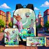 Zootopia 2 Print Backpack 3-Piece Set, Lightweight and Simple Student Backpack Set 0191 KTB