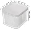 2PCS PP Vegetable Fruit Storage Container 2 Compartments Fridge Storage Organizer  Home Storage