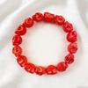 Acrylic Skeleton Beaded Bracelet Bone Stone Elastic Bangle Punk Skull Beaded Bracelet  Teenager