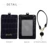 Gisele Pass Case with Reel for Women and Men, ID Card Holder, IC Card Case, Employee ID Card Case, Double-Sided with Strap, Perfect for Commuting and