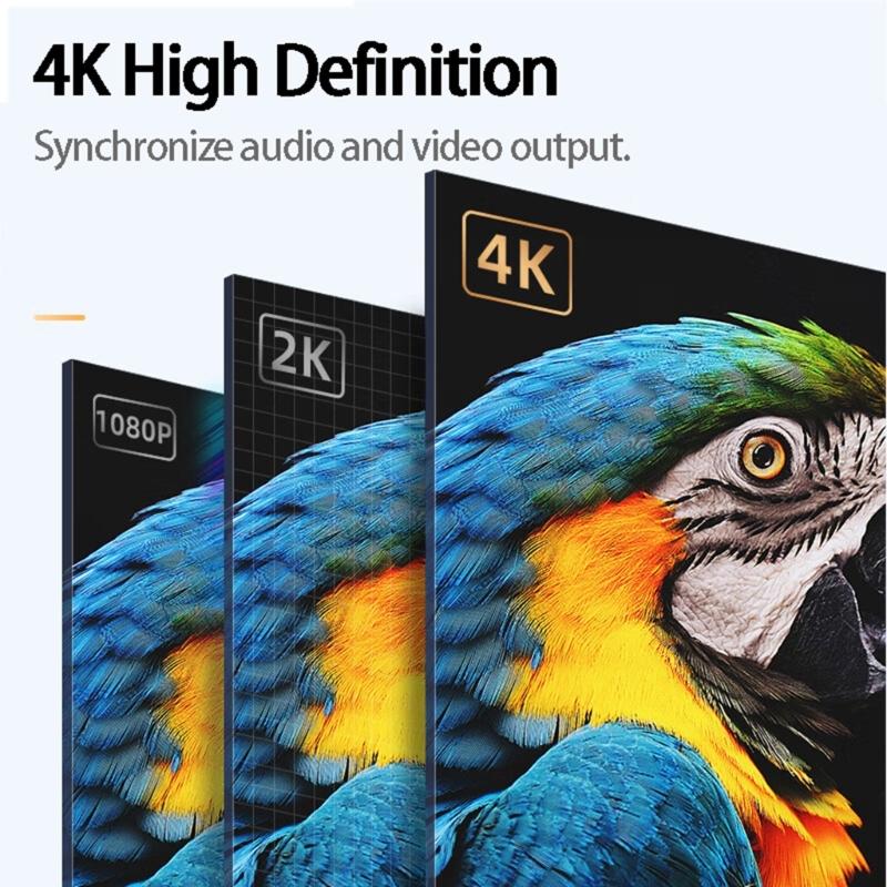 Highly Definition USB C To HDTV Adapter, 4K Video Output  For Enthusiasts Gamers Video Fan, Business People