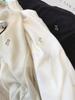 Women's Solid Color Velvet Embroidered Long-Sleeve Half-High Collar Loose T-Shirt.