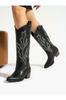 Women Modern Stylish Fashion Boots Boots Asian Long Western Boots Cowboy Boots Black