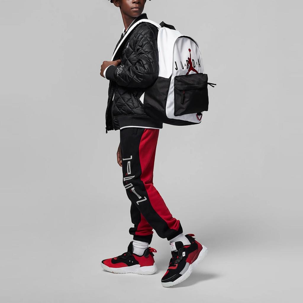 New Jordan Polyester Backpack Regular Unisex Black White JD2223011GS-002