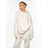2026 Womens Oversized Hooded Sweatshirt Wide-Leg Jogger Set With Letter Embroidery Polka - Patchwork