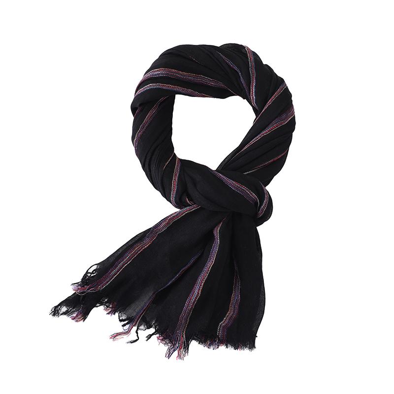 Cotton Linen Striped Fashion Men Scarf Autumn Winter Men'S Scarves Warm Neackerchief Pashmina Male Accessories Shawls Bufandas