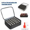 30 Bottles Nail Polish Storage Bag Portable Cosmetic Nail Care Kit Nail Care Tool Storage Box Essential Oil Bag 30 Compartment