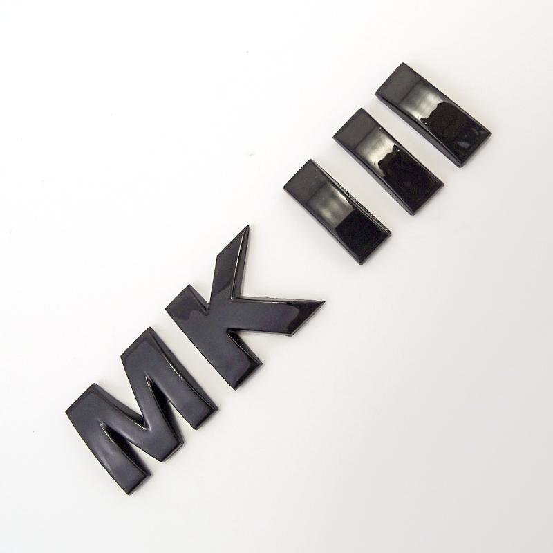 3D Black MKIII MK3 Rear Car Emblem and Rear Truck Chrome Red Badge Car Sticker for Volkswagen VW Golf Jetta MK3