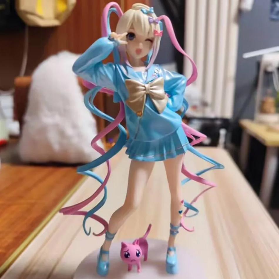 Anime NEEDY GIRL OVERDOSE Figures Cute Rain Action Figures Beautiful Girl Model PVC KAngel Collection Desktop Birthday Gifts