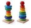 Rainbow Wooden Ring Toss & Stacking Toy for Toddlers (Ages 1-3)