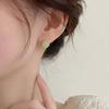 Elegant Green Chinese-Style Earring Clips - Summer Collection: Light Luxury, Exquisite Design
