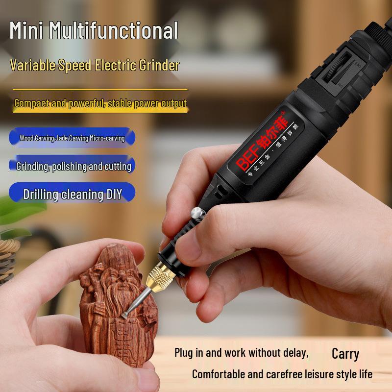Compact Multi-Function Electric Grinder for Jade Carving and Handheld Polishing