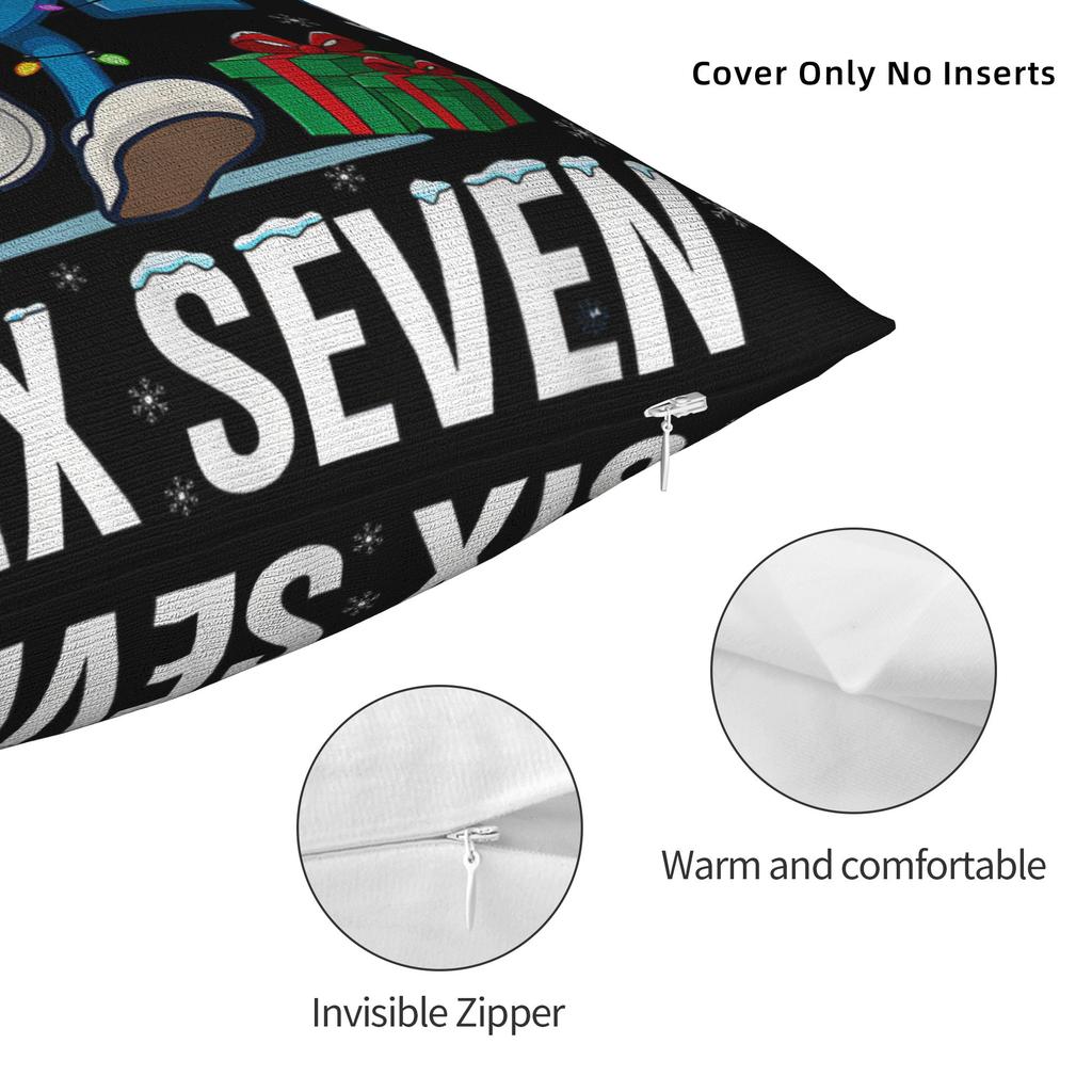 67 Six Seven Italian Brainrot Merry Christmas Winter Viral Pillow Cover Retro Pillow Case For Home Decoration Print Pillowcases