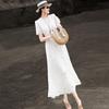 Elegant French Embroidered A-Line Dress