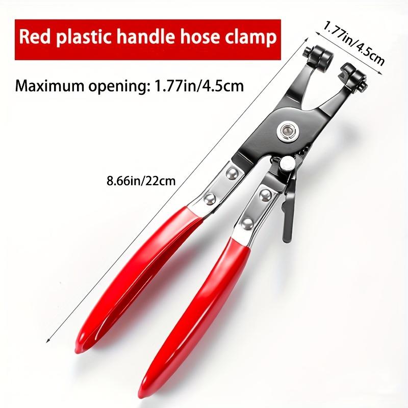 Durable Hose Clamp Pliers, Non-slip Grip for Oil/Vacuum/Hydraulic Pipes, Flat Ring & Quick-Release, Ideal for Garage/Workshop.