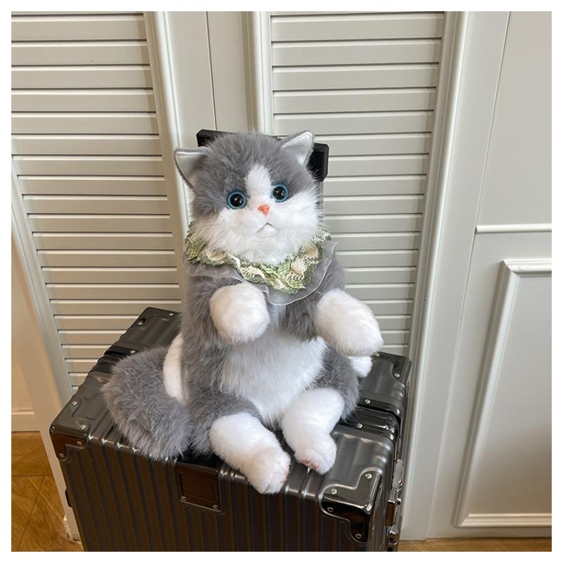 Cat Will Call Cat Plush Toy Ragdoll Cat Doll Kitten Doll Gift Sleeping Ornament Backpack