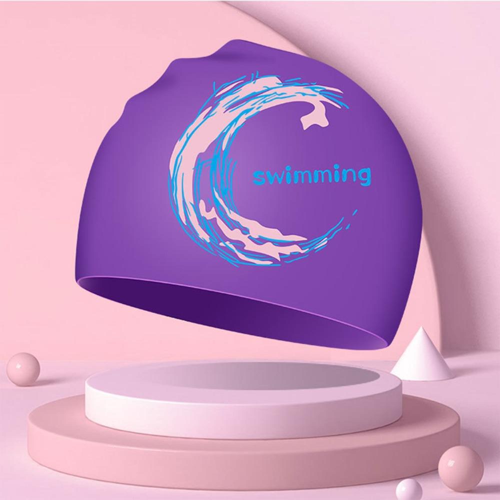 Star Swimming Hat Silica Bathing Cap Water Sport Diving Cap  Swim Pool