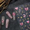 TENSOR 3D Butterfly Nail Stickers, Self-Adhesive Hot Stamping Series M-050
