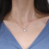 ANENJERY Square CZ Necklace for Women Cubic Zircon Clavicle Chain Elegant Necklaces Party Jewelry New