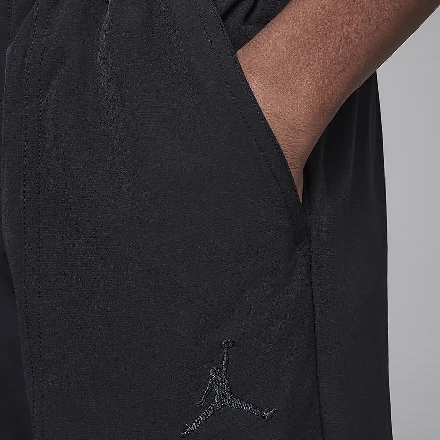 Jordan MJ Essentials Statement Comfortable Versatile Solid Color Casual Pants Kids Bottoms Black HQ7193-010