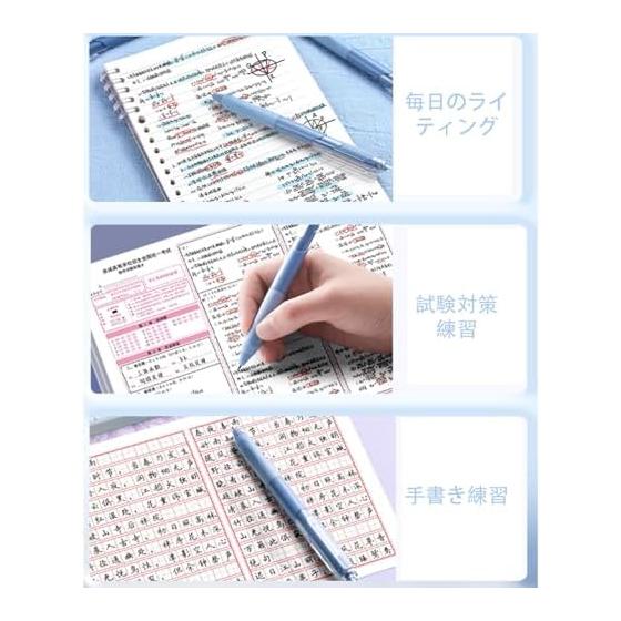 5-Piece 0.5mm Ballpoint Pen Set with Rubber Grip - Smooth Writing for Office/Study, Comfortable Grip Design, Practical Set, Simple & Stylish, Perfect