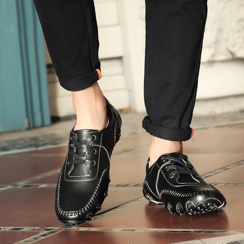 Fashion High Quality Men Shoes Casual Leather Walking Shoes Business Designer Slip On Loafers 2025 New Outdoor Driving Leisure Shoes