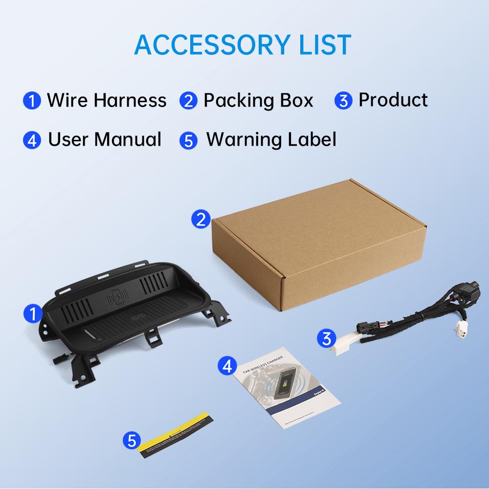 

For Toyota Corolla/Ralink 2019-2023 Car wireless charger 15w charger fast charging plate charging holder car charger tools 2019-2023 RLHD