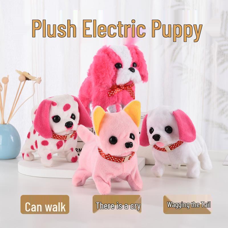 Color Block Dalmatian Plush Toy: Walking, Barking, Tail-Wagging Electric Puppy