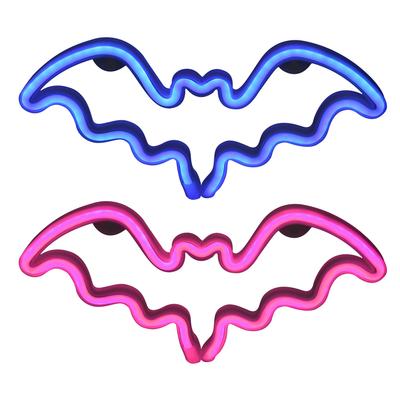LED Neon Light Innovative Bat Shape Neon Sign Lamp for Holiday Christmas Party Decorations