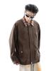 Unisex Retro Karomuster Patchwork Lederjacke - Mellade Street Style Trend