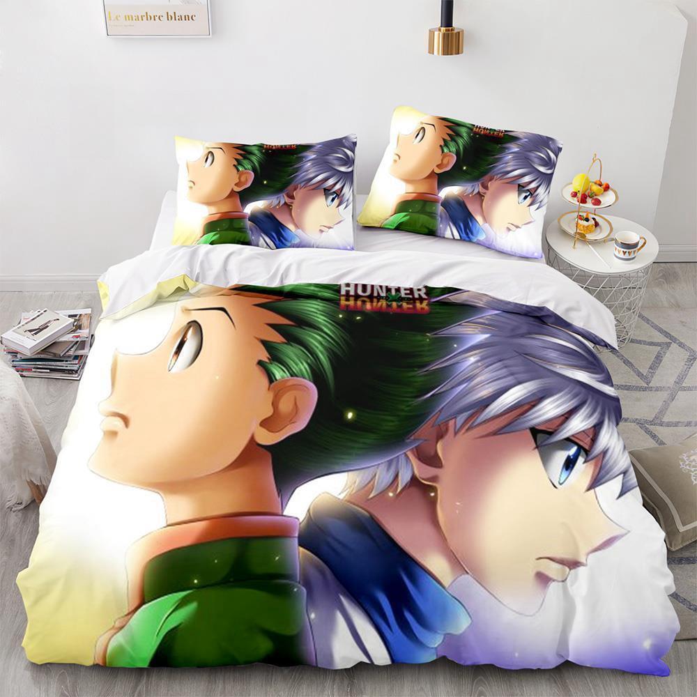Fashion 3d Printing Anime Hunter × Hunter Bedding Set Single Twin Full Queen King Size Bed Set Adult Kid Bedroom Duvetcover Sets
