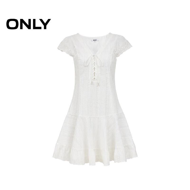 ONLY 2025 Summer V-Neck Flutter Sleeve A-Line Short Dress