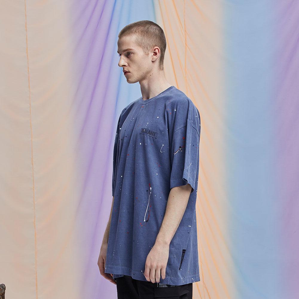 BALANT Pigment Mini Logo Dropping T-Shirt - Navy