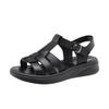 Red Dragonfly Women's Summer Roman Sandals - Soft Genuine Leather, Thick Sole, Outdoor.