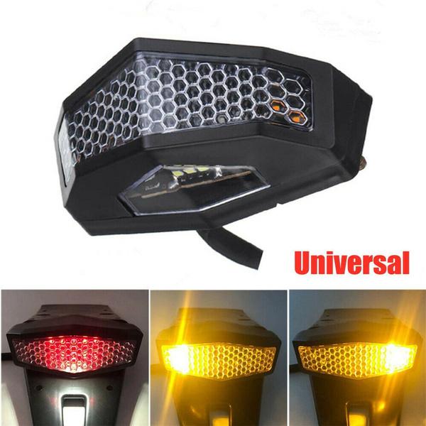 

New 1X 12V Motorcycle LED Tail Rear Light Brake Stop Turn Signal License Plate Lamp