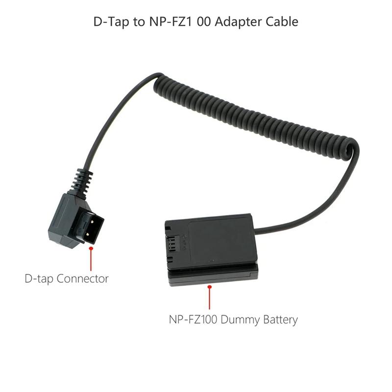 NP FZ100 Dummy Battery To D-Tap For V-Mount BP Battery For Sony A7r3/A7M3/A7S3/Fx3 A9