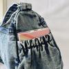 Women's Shoulder Bag Denim Tote Bag College Style Crossbody Bag