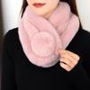 Faux Rabbit Fur Plush Neck Scarf Solid Color Neckerchief Wrap New Neck Warmer  Winter