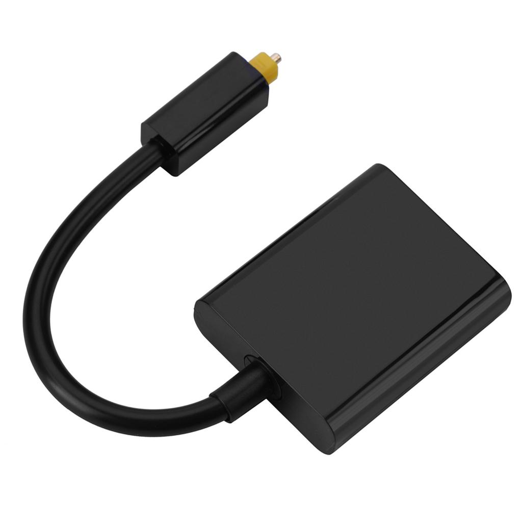 Dual Port Toslink Digital Optical Audio Splitter Adapter Audio Cable 1 in 2 Out Black