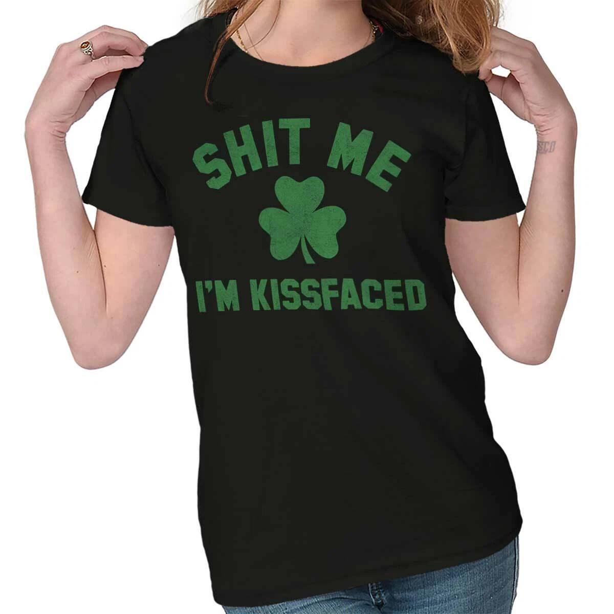 Funny Drinking Drunk St Patricks Day Irish Womens Top Junior Graphic Tee XXL