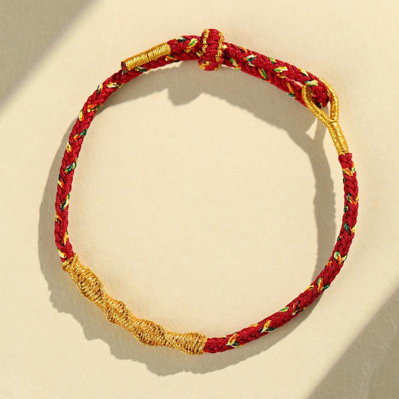 Handmade Zodiac Year of the Horse Red String Bracelet - Ethnic Style Woven Thread for Men & Women
