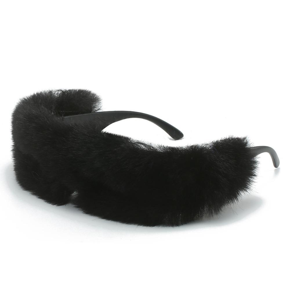 Stylish Furry Sunglasses for Daily Use Handmade UV400 Fur Sunglasses for Daily Use Cat Eye Punk Sunglasses for Daily Use for Women and Men