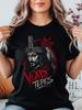 Vlad Tepes Impaler Print T Shirt Medieval Horror Style Suitable For Goth Horror Fans Ideal For Spooky Outings Casual Hangouts