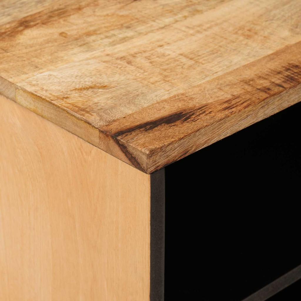 Storage Cabinet In Brown 80 X 31.5 X 46 Cm Solid Mango Wood
