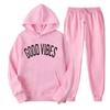 2026 Mens Tracksuit Set Hooded Sweatshirt Pants Winter Fleece Lined Casual Sportswear