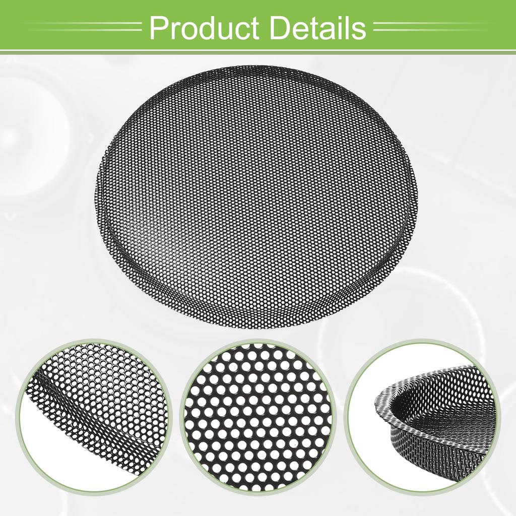 ACROPIX Universal 5.5" Speaker Grill Mesh Frameless Black 1 Pack