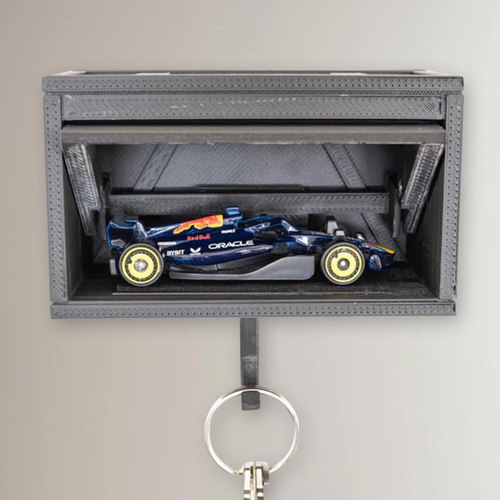 Fun Creative Key Keychain with Opening Door Wall Hanging Storage Box Space Saving Garage Key Holder for Wall Decoration Ornament